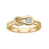 1/6 ct. Everlon™ Diamond Knot Ring in 10K Yellow Gold 1/6 ct. Everlon™ Diamond Knot Ring in 10K Yellow Gold