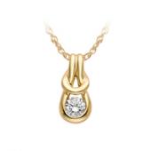 1/4 ct. Everlon™ Diamond Knot Pendant in 10K Yellow Gold 1/4 ct. Everlon™ Diamond Knot Pendant in 10K Yellow Gold
