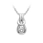 1/4 ct. Everlon™ Diamond Knot Pendant in 10K White Gold 1/4 ct. Everlon™ Diamond Knot Pendant in 10K White Gold