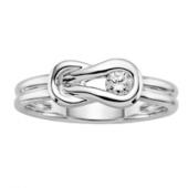 1/4 ct. Everlon™ Diamond knot ring in 10K white gold 