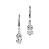 1/2 ct. tw. Everlon™ Diamond Knot Earrings in 10K White Gold