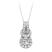 1/2 ct. tw. Everlon™ Diamond Knot Pendant in 10K White Gold 
