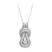 3/4 ct. tw. Everlon™ Diamond Knot Pendant in 14K White Gold 
