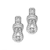 1 ct. tw. Everlon™ Diamond Knot Earrings in 14K White Gold 